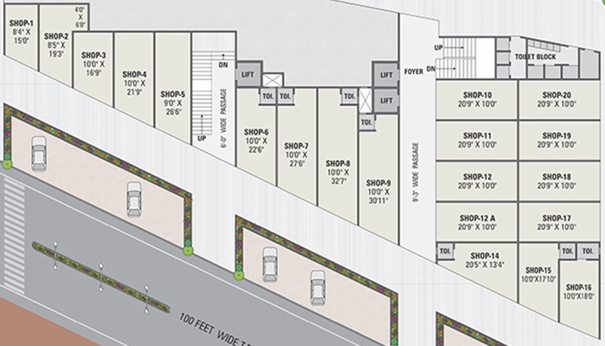 Floor Plan of PK Simandhar Avenue in Kalol, Gandhinagar - Image 328779