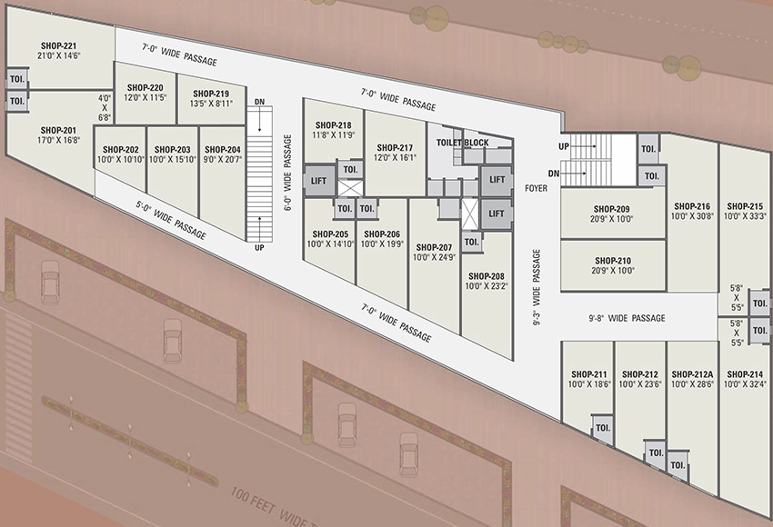 Floor Plan of PK Simandhar Avenue in Kalol, Gandhinagar - Image 328780