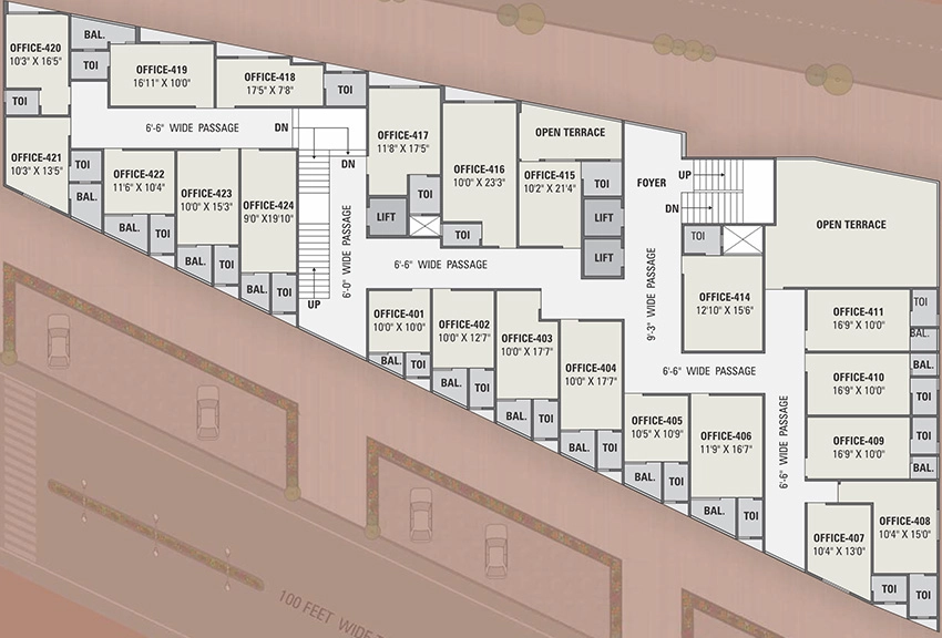 Floor Plan of PK Simandhar Avenue in Kalol, Gandhinagar - Image 328778