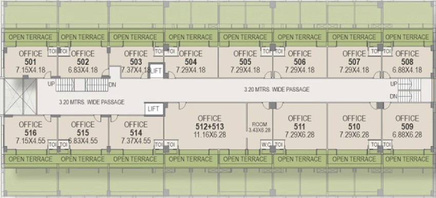 Floor Plan of Pramukh Anand Mall in Randesan, Gandhinagar - Image 328802