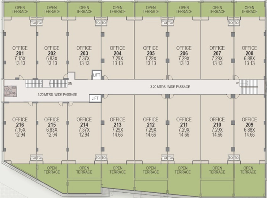 Floor Plan of Pramukh Anand Mall in Randesan, Gandhinagar - Image 328803
