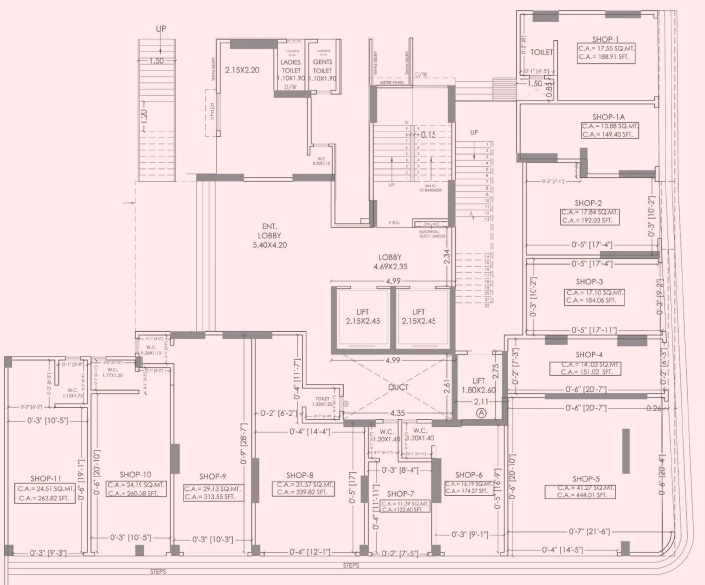 Floor Plan of Commercial Kaustubh Sun And Moon in Borivali East, Mumbai - Image 329021