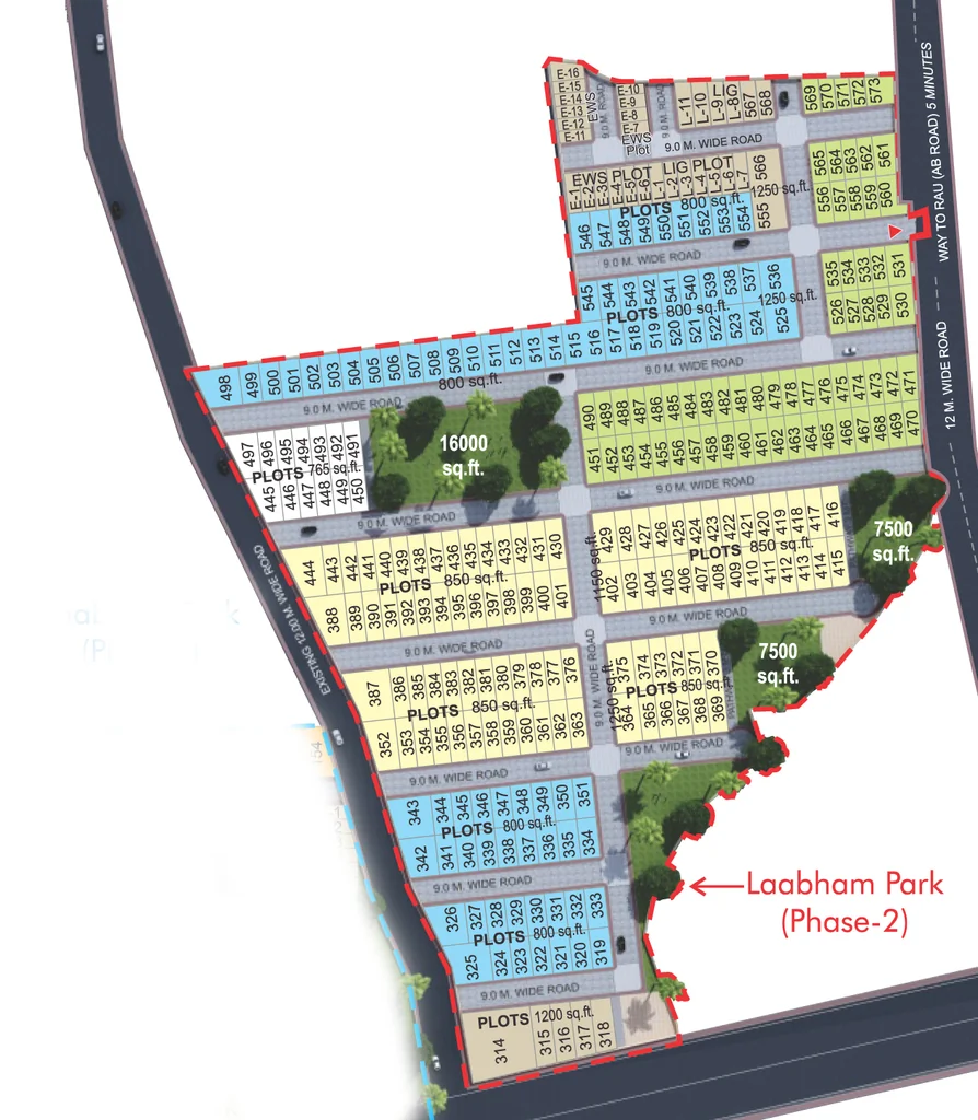 Master Plan of Laabham Park 2 - Land in Rangwasa, Indore - Image 329220