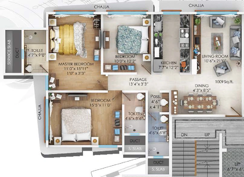 3 BHK Flat in Triveni Mont in Ghatkopar East, Mumbai - Image 876712
