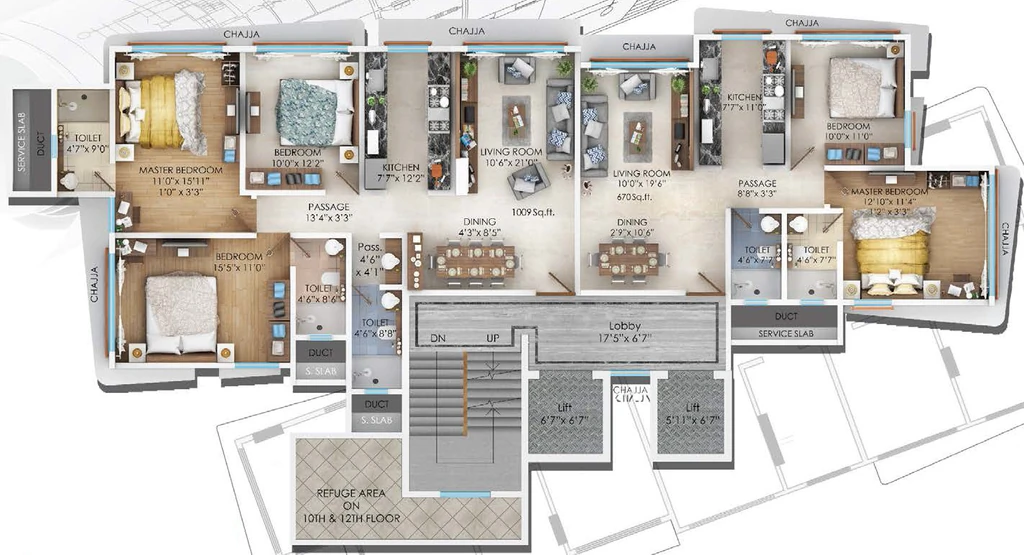 Floor Plan of Triveni Mont in Ghatkopar East, Mumbai - Image 329341