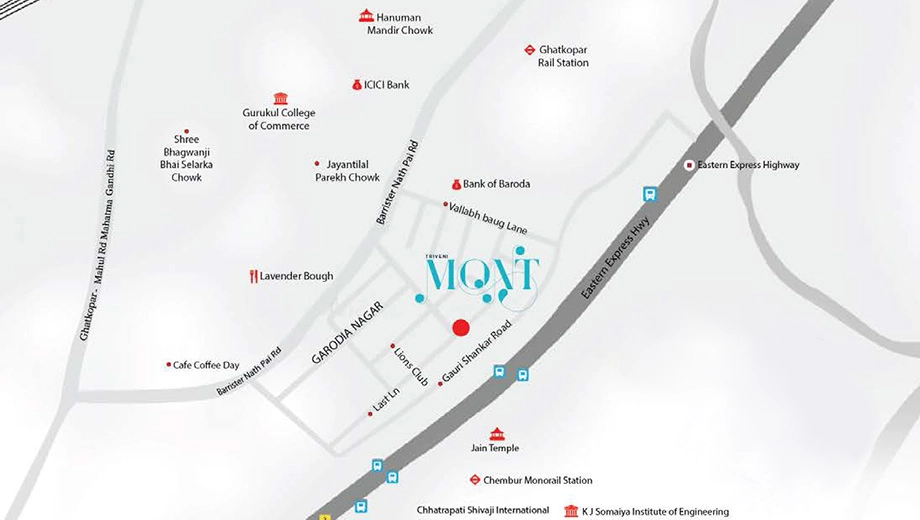 Location of Triveni Mont in Ghatkopar East, Mumbai - Image 329340
