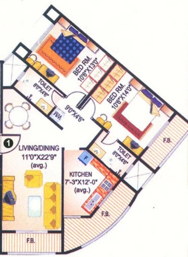 2 BHK Flat in Lok Nirman in Khar West, Mumbai - Image 876890