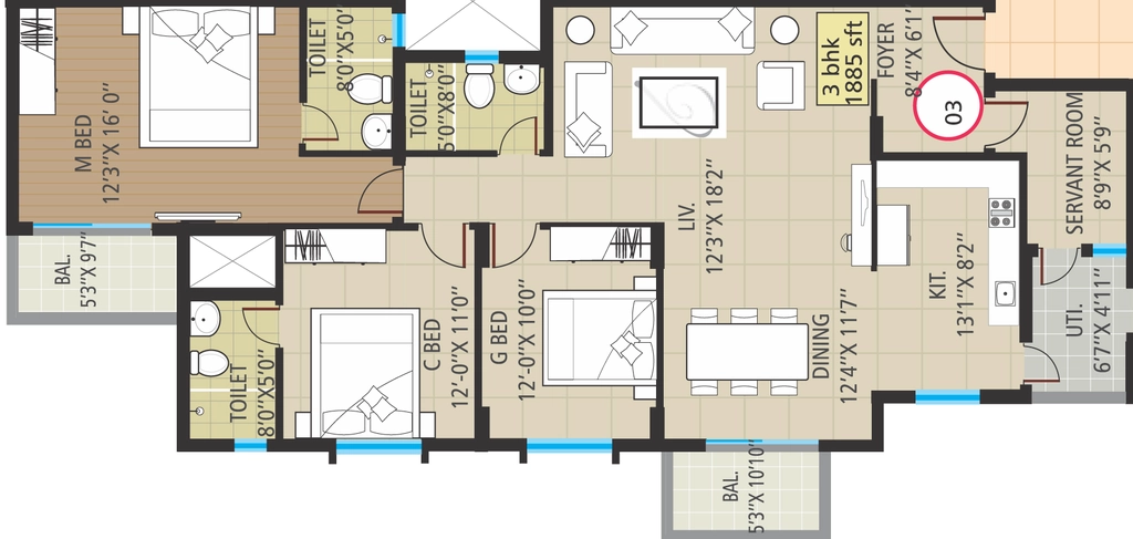 3 BHK Flat in Sumadhura Shikharam in Whitefield, Bangalore - Image 876966