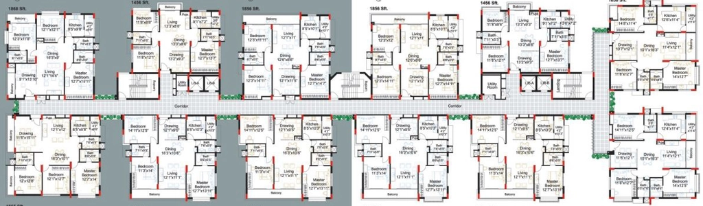 Floor Plan of Indu Fortune Fields Gardenia in Kukatpally, Hyderabad - Image 330172