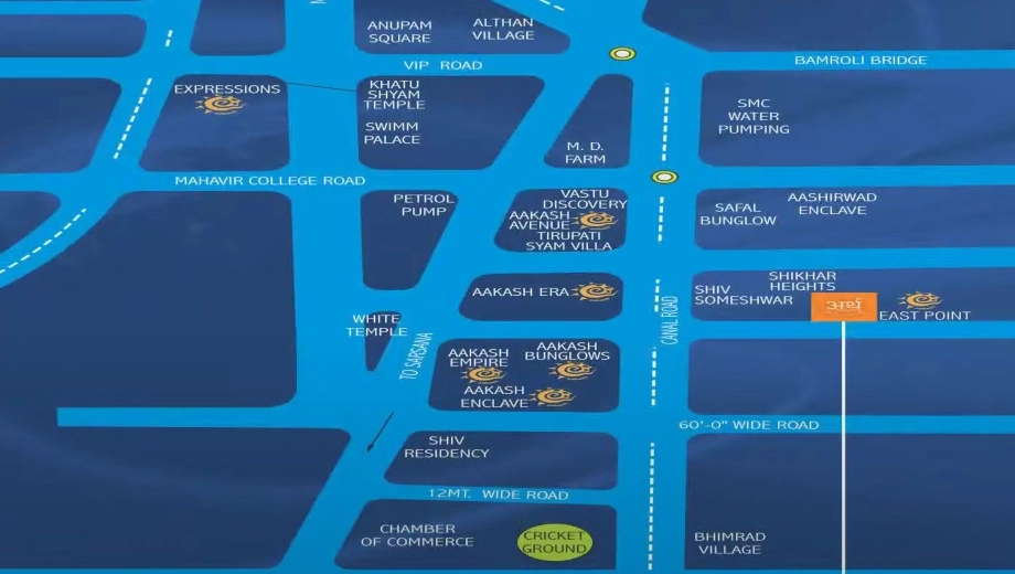 Master Plan of Aakash Earrth in Bhimrad, Surat - Image 330247