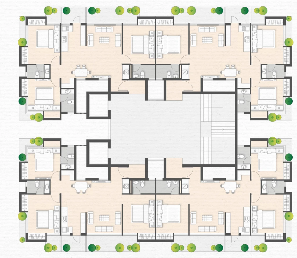 Floor Plan of Sunrise Park in Tandalja, Vadodara - Image 330257