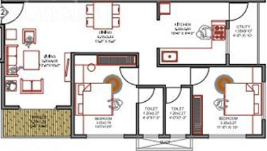 3 BHK Flat in VNR Shri Niwas Apartment in Panchavati, Nashik - Image 877366