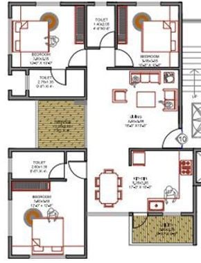 3 BHK Flat in VNR Shri Niwas Apartment in Panchavati, Nashik - Image 877367