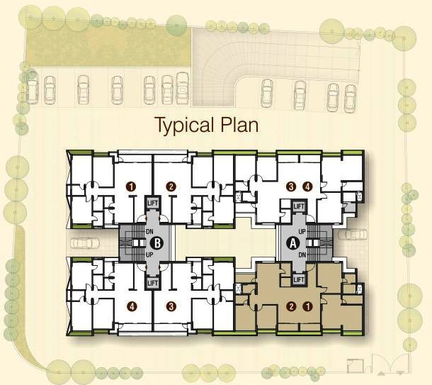 Master Plan of Unity Domain Heights in Shyamal, Ahmedabad - Image 330347