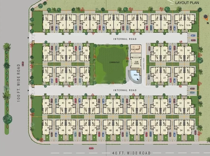 Master Plan of Suryaansh Vedura Bunglows in Chandkheda, Ahmedabad - Image 330506