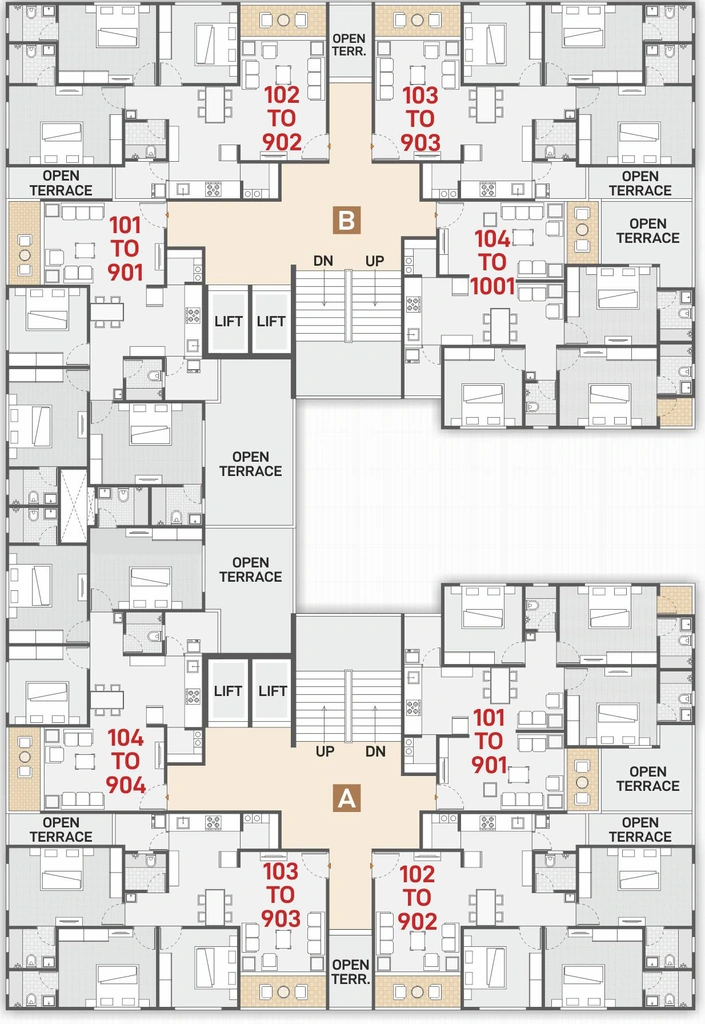 Floor Plan of Vitthal Shivalay in Chandkheda, Ahmedabad - Image 331036