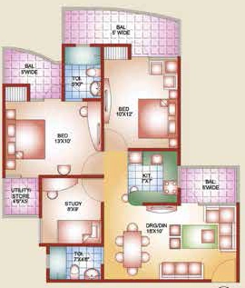 2.5 BHK Flat in K M Residency in Raj Nagar Extension, Ghaziabad - Image 877780