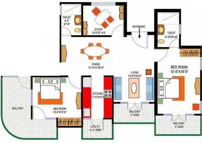 2 BHK Flat in Rishabh Paradise in Indirapuram, Ghaziabad - Image 877783