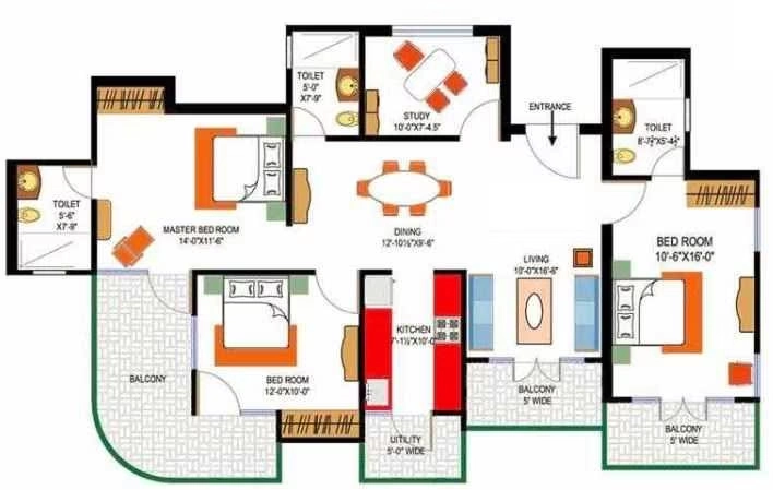 3 BHK Flat in Rishabh Paradise in Indirapuram, Ghaziabad - Image 877784