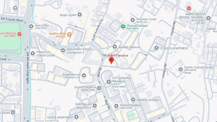 Location of Rishabh Paradise in Indirapuram, Ghaziabad - Image 331069