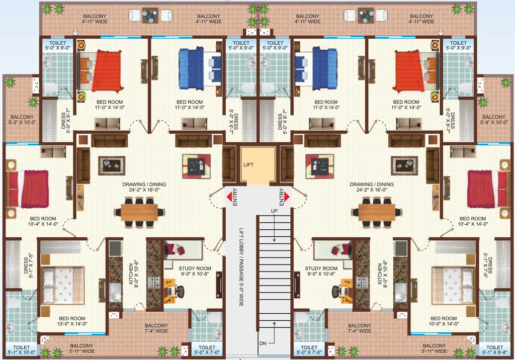 Floor Plan of Uninav Utopia in Raj Nagar Extension, Ghaziabad - Image 331100