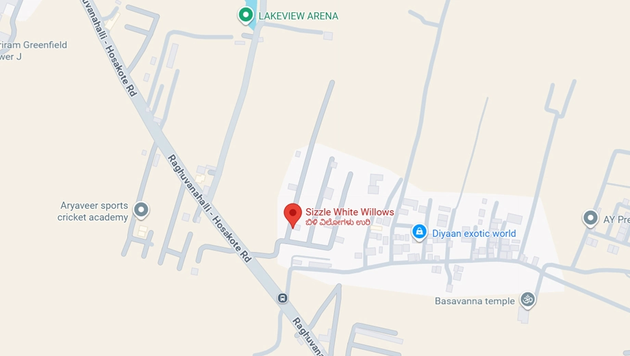 Location of Sizzle White Willows 3 in Budigere Road, Bangalore - Image 331718