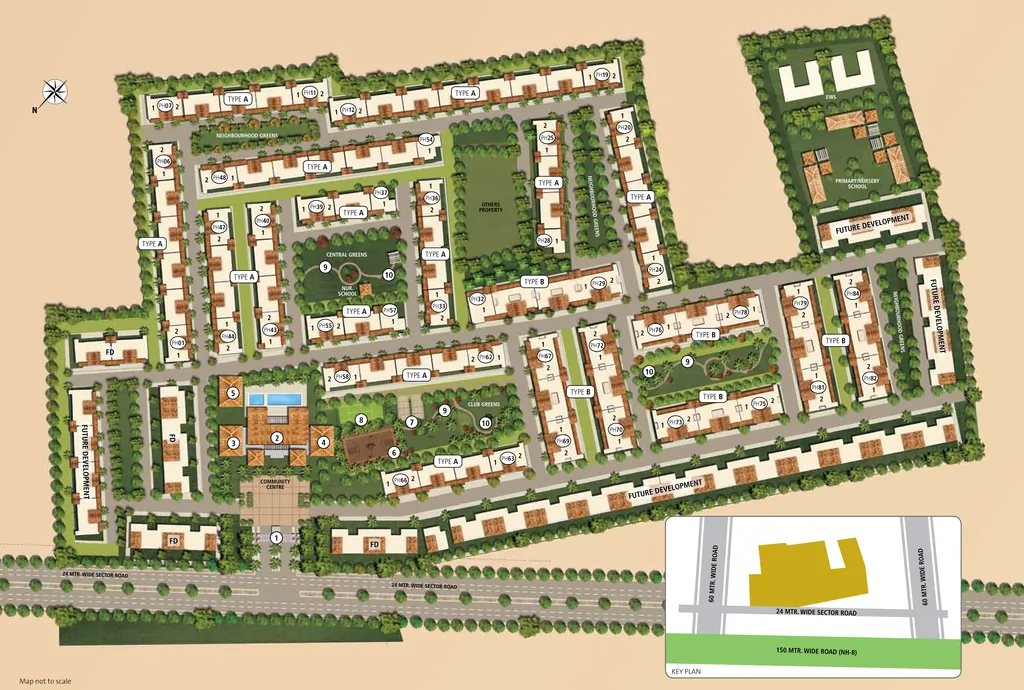 Master Plan of Emaar MGF Palm Hills in Sector 77, Gurgaon - Image 331243