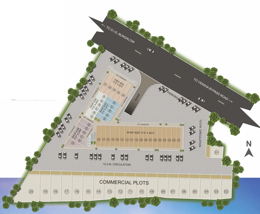 Master Plan of Signature Business Park in Ayodhya Bypass, Bhopal - Image 331420