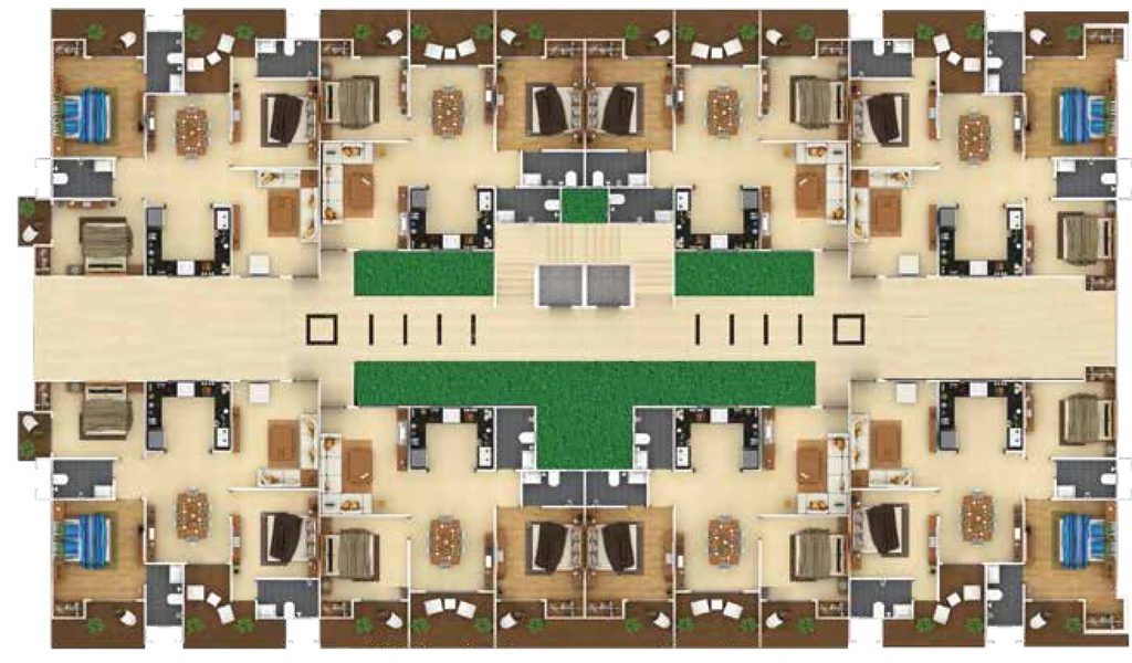Floor Plan of Agrawal Sagar Life Style Towers in Bawadiya Kalan, Bhopal - Image 331806