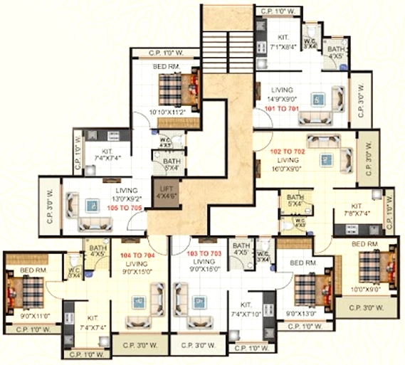 Master Plan of Aai Ekveera Heights in Ambernath East, Thane - Image 331850