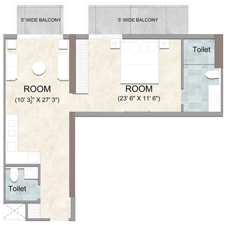1 RK Flat in Nirala Gateway in Sector 12, Greater Noida - Image 878218