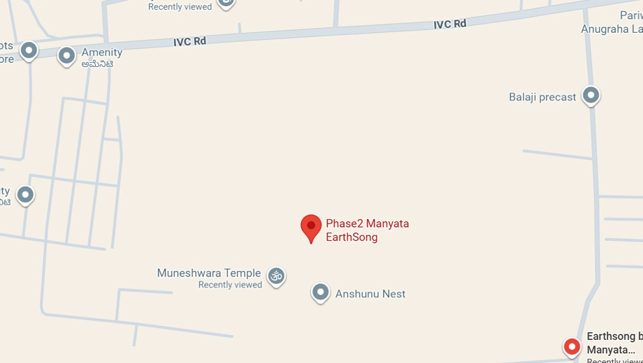 Location of Manyata Earthsong Phase 2 in Devanahalli, Bangalore - Image 331915