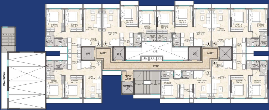 Floor Plan of Empire Aashirwad in Dahisar East, Mumbai - Image 331998