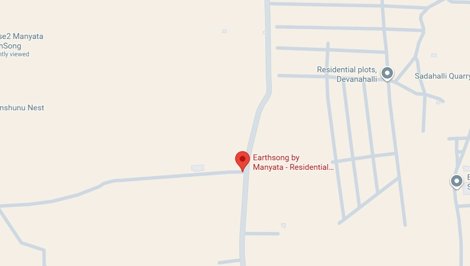 Location of Manyata Earthsong Phase 4C in Devanahalli, Bangalore - Image 332021