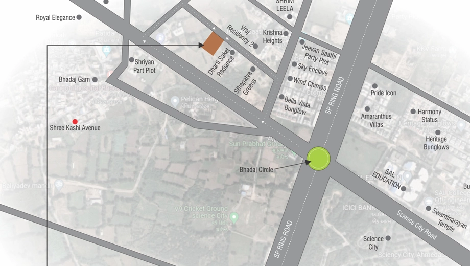 Location of Commercial Shreekar Elite in Bhadaj, Ahmedabad - Image 332016
