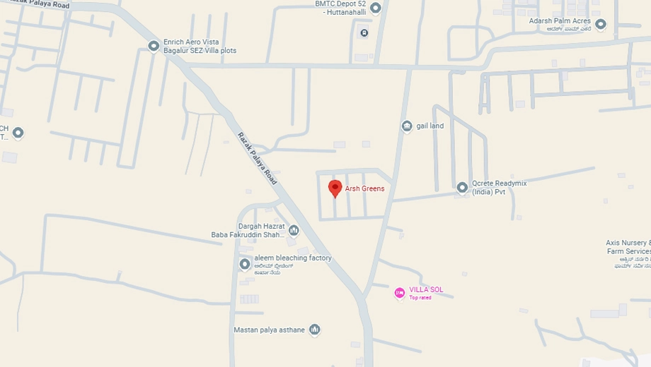 Location of Vaishnavi Arsh Greens in BEML Layout, Bangalore - Image 332033