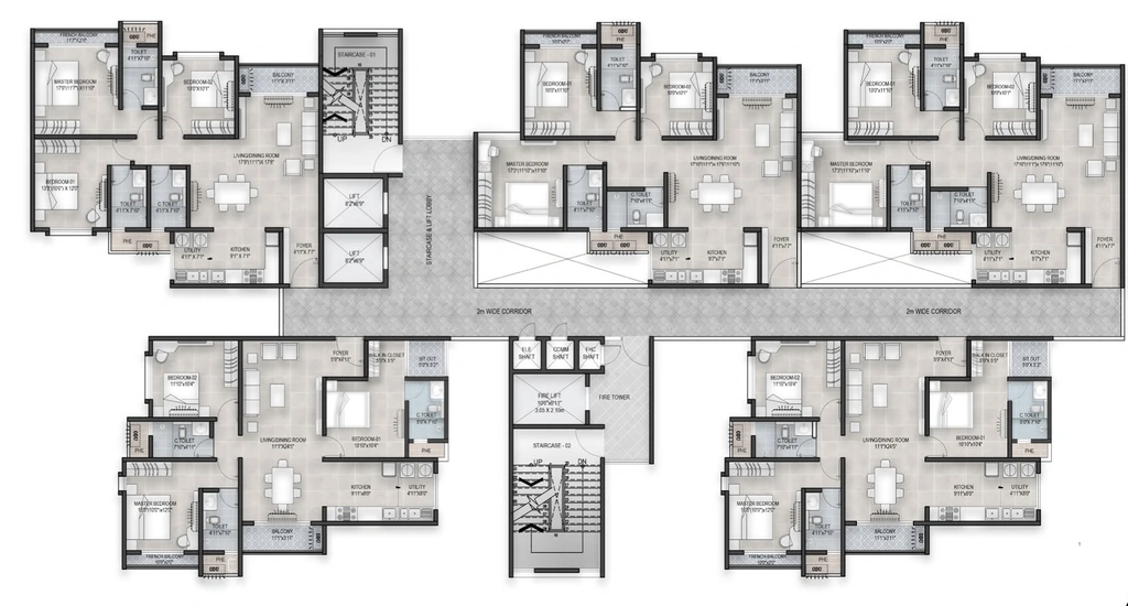 Floor Plan of Bren Avaana in Kanakapura, Bangalore - Image 332041