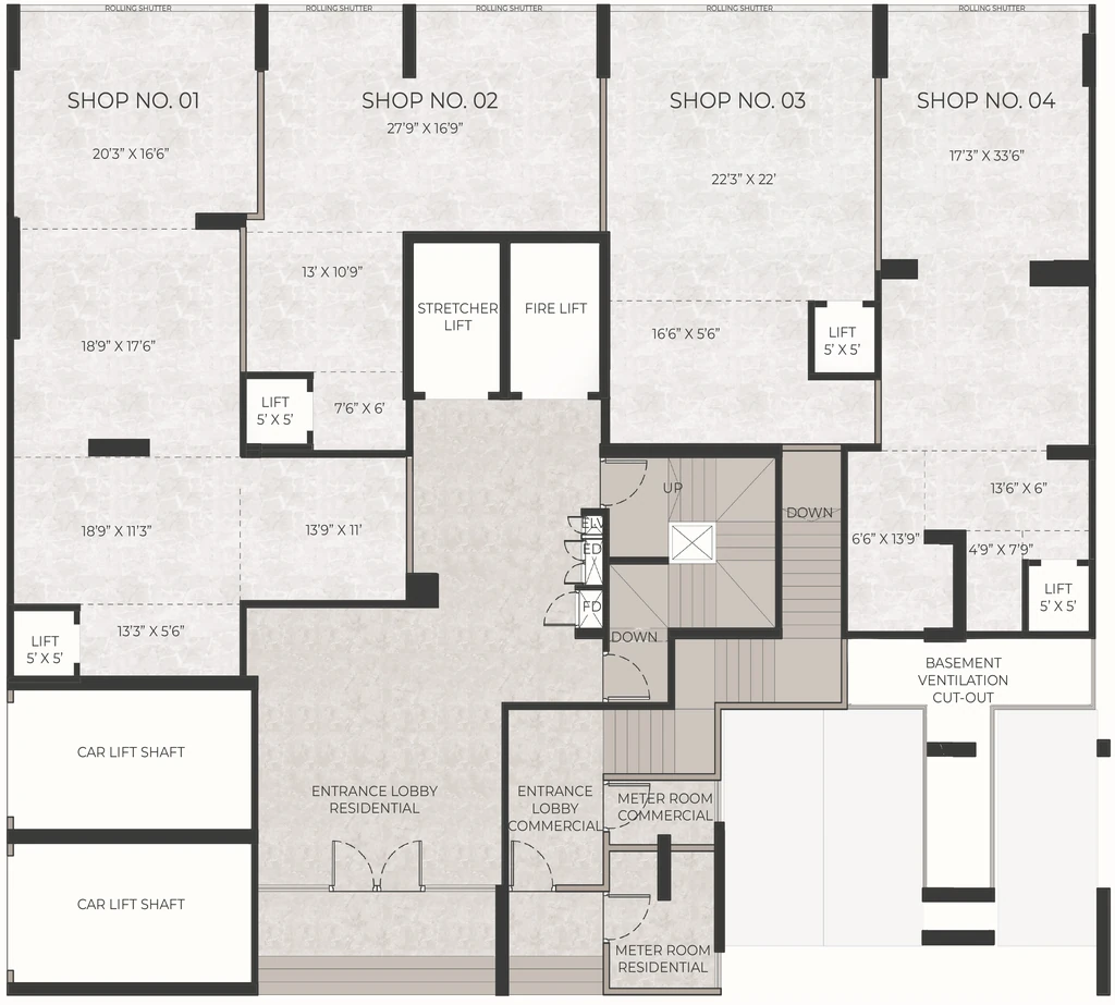 Floor Plan of Commercial PSK Altair 77 in Santacruz West, Mumbai - Image 332174
