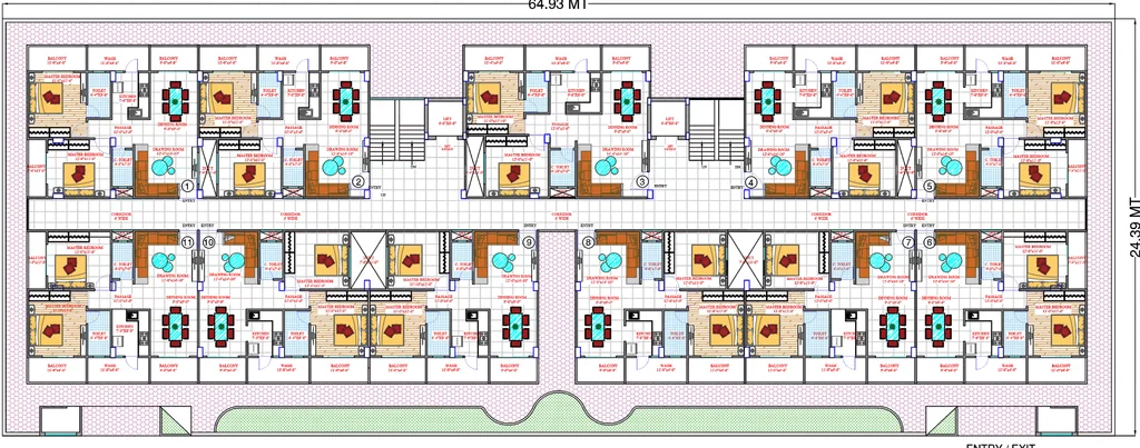 Floor Plan of Avika Pushp Parisar in Magarkheda, Indore - Image 332185