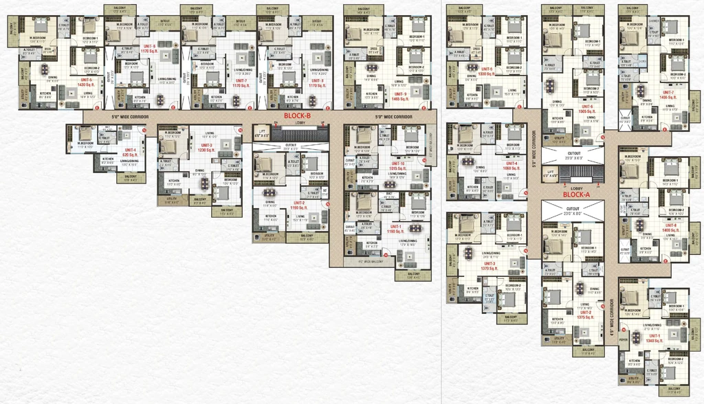 Floor Plan of Saibya Sundew in Yelenahalli, Bangalore - Image 332194