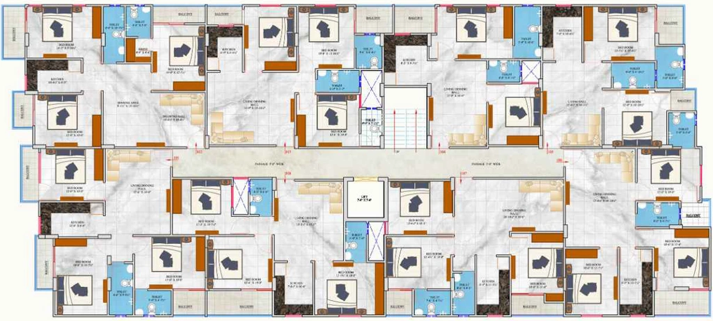 Floor Plan of Satyam Utopia in Sirsi Road, Jaipur - Image 332202