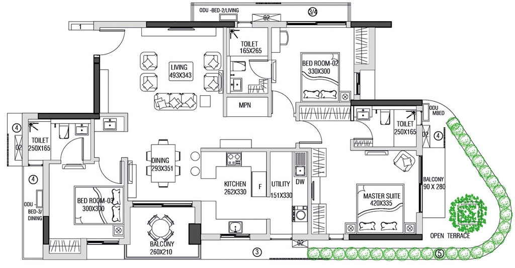 3 BHK Flat in SFS Constellation in Kakkanad, Kochi - Image 878384