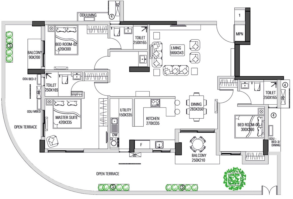 3 BHK Flat in SFS Constellation in Kakkanad, Kochi - Image 878385