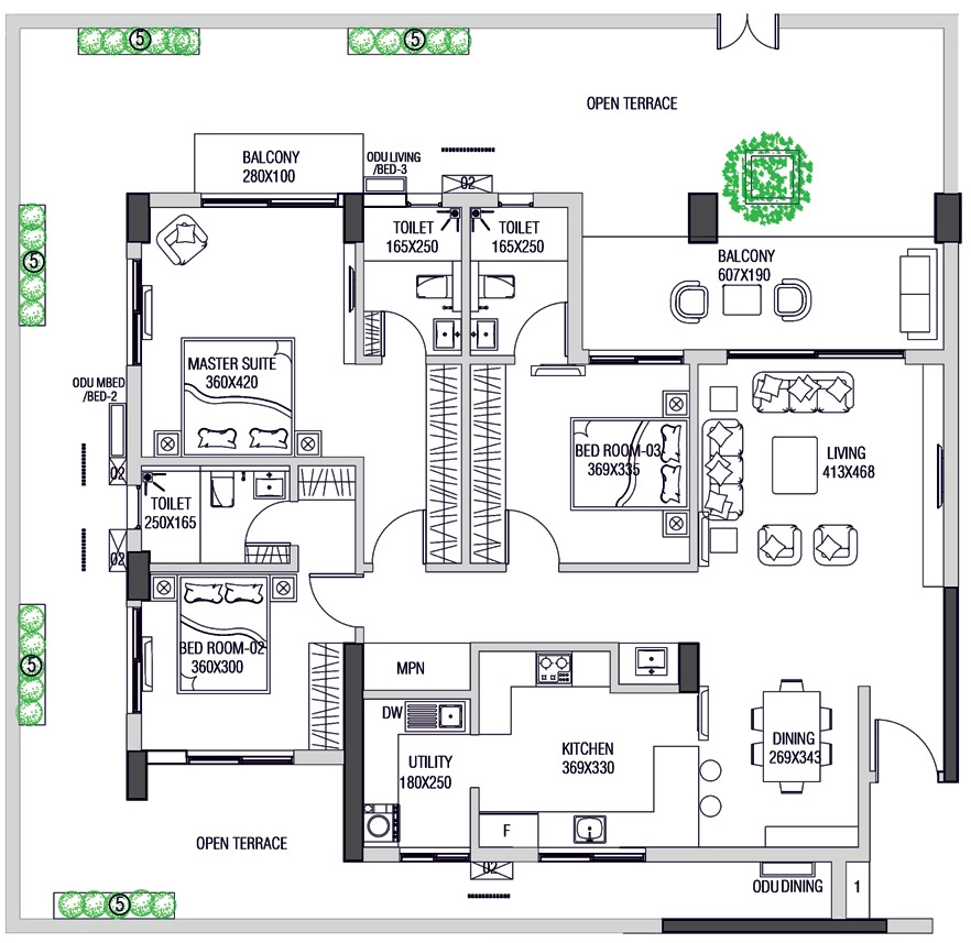 3 BHK Flat in SFS Constellation in Kakkanad, Kochi - Image 878386
