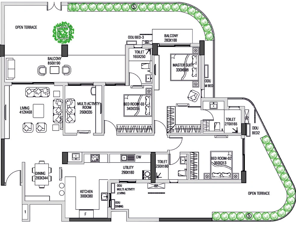 3 BHK Flat in SFS Constellation in Kakkanad, Kochi - Image 878387