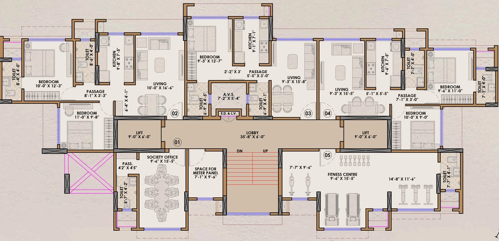 Floor Plan of Shan Windsor in Malad West, Mumbai - Image 332242