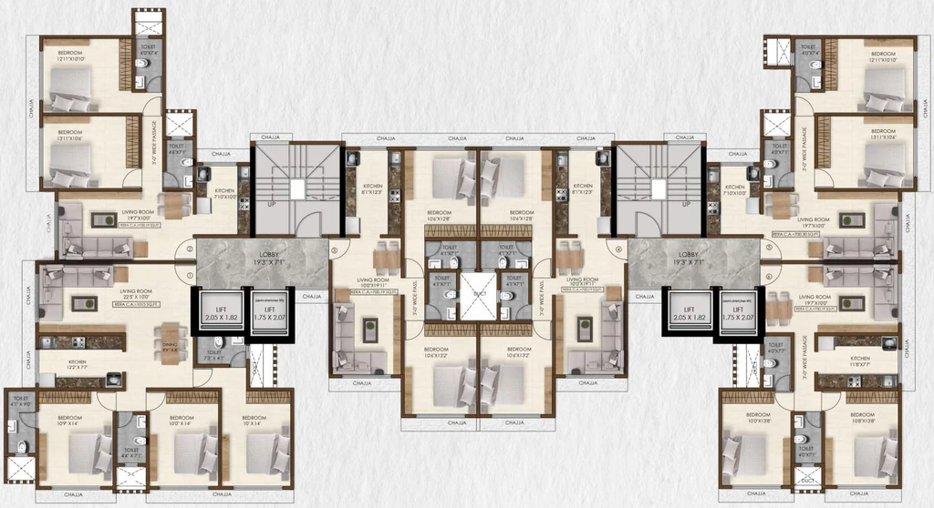 Floor Plan of PCPL Vaibhav Vista in Andheri West, Mumbai - Image 332285
