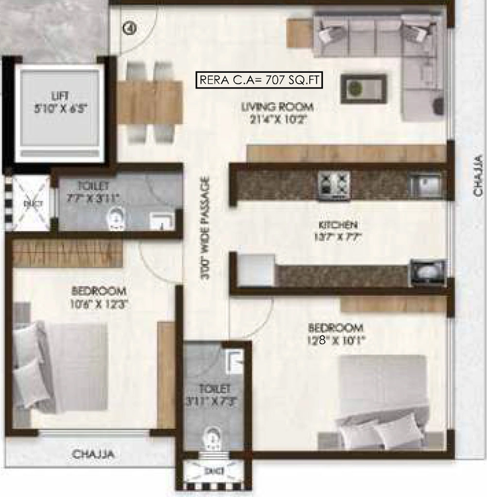 2 BHK Flat in PCPL You and I in Andheri West, Mumbai - Image 878423