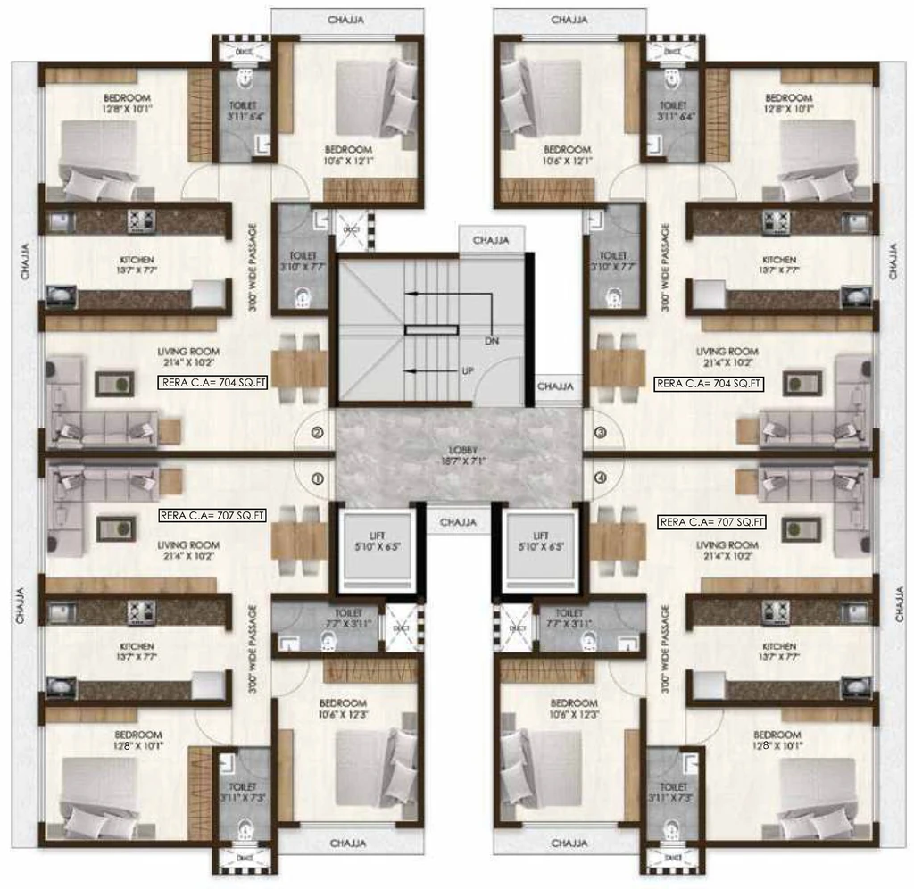 Floor Plan of PCPL You and I in Andheri West, Mumbai - Image 332308