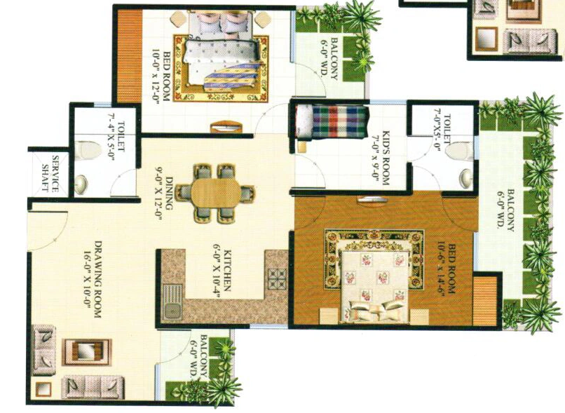 2 BHK Flat in Omkar Royal Nest in Techzone 4, Greater Noida - Image 878446
